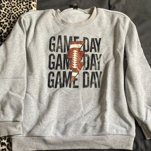SHEIN Gray Game Day Sweatshirt